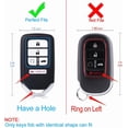 thumbnail image 3 of Key Fob Cover Compatible with Fit for Honda Civic CR-V Accord HR-V Pilot, Premium Soft TPU, Full Protection, Smart Remote Key, Keychain, Keychain Case Holder Protector,Size C-gray, 3 of 9