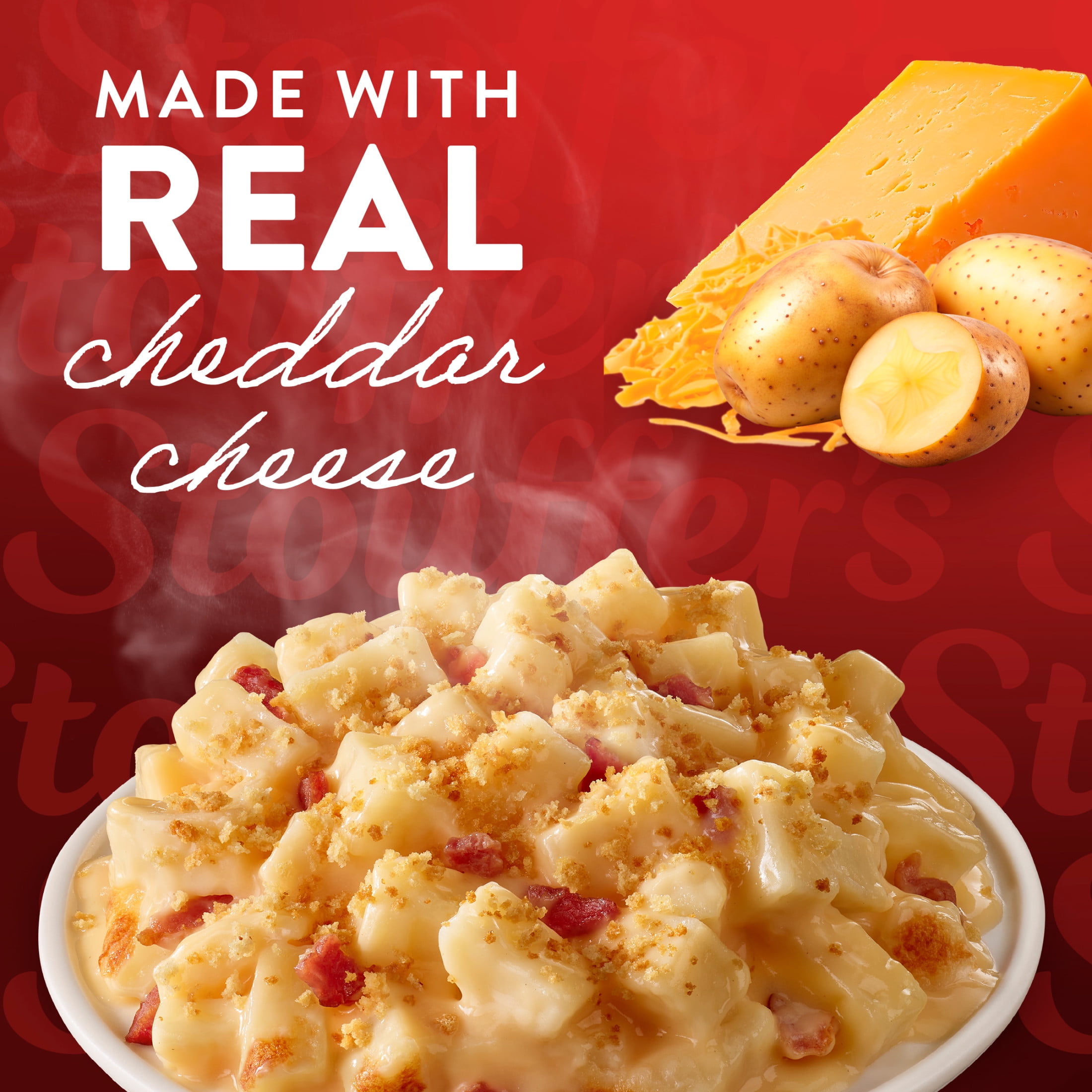 Stouffer’s Cheddar Potato Bacon Bake, Single Serve Frozen Meals, Frozen Dinner, 10 oz (frozen)