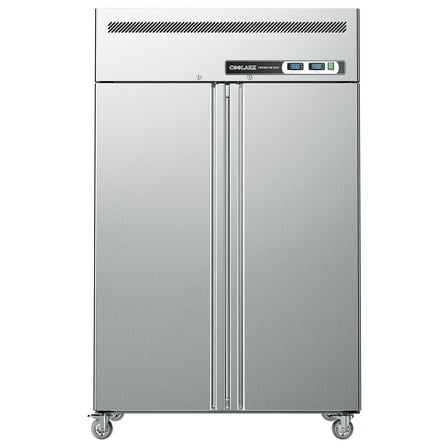 Coolake Commercial Refrigerator And Freezer Combo, 48" W Dual Temperature Zones, 36 Cu.ft 2 Door