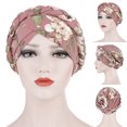 thumbnail image 2 of Yesbay Floral Print Braid Women Hat Protective Cover Cap Headwrap Headwear, 2 of 7