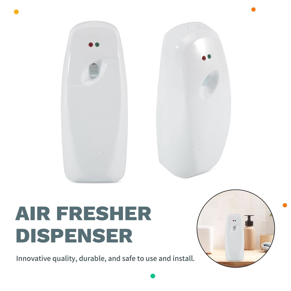 Automatic Air Freshener Dispenser 2-Pack,Auto Air Freshener Sprays Dispenser Wall Mounted for Commercial & Home Use