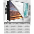 thumbnail image 7 of Outdoor TV Cover 48 to 50 Inch Weatherproof, Abstract Coastal Waterproof TV Screen Protector for Outside Decor with Zipper and Pocket 48"L x 30"H , Blue Green Gold Lines, 7 of 7