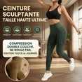 thumbnail image 5 of Anti Cellulite Leggings for Women 3D Compression Butt Lifting High Waist Tummy Control Resistance Band Leggings Squat Proof Seamless Workout Yoga Pants, 5 of 14