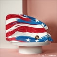 thumbnail image 5 of Independence Day 250th Anniversary Working Cap with Sweatband, Adjustable Patriotic Scrub Hat for Professionals, Dust-Proof Unisex Head Cover July 4th #0192 Vermilion, 5 of 7
