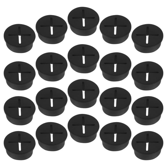 Worgeous 20Pcs Cable Pass Through Grommets Cable Cord Grommets Cable Management Hole Covers