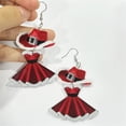 thumbnail image 6 of Cififendec Snowman Acrylic Dangle Earrings for Women Festive Earrings Cartoon Santa Hat Kitty Earrings Christmas Dress Earrings for Christmas Jewelry, 6 of 6