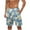 Blue-9, variant on Virmaxy Men's Board Shorts Hawaiian Breathable Tropical Floral Print Swimwear with Elastic Waist Drawstring Summer Shorts for Island Getaways Black-2 S