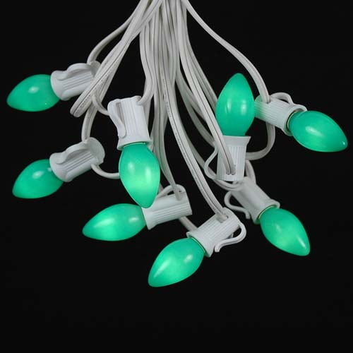 Novelty Lights C7 Ceramic Christmas Lights Set Indoor/Outdoor Christmas Light String