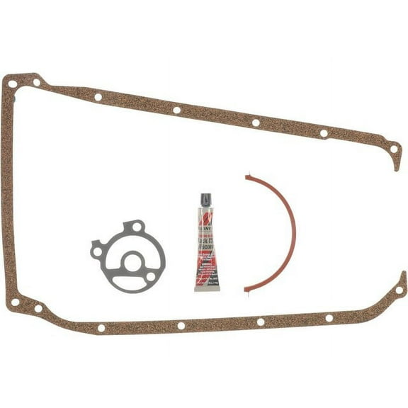 Oil Pan Gasket Set - Compatible with 1994 - 2003 Chevy S10 2.2L 4-Cylinder 1995 1996 1997 1998 1999 2000 2001 2002