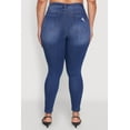 thumbnail image 5 of Womens Plus Size WAX Distressed Stretch Skinny Jeans, 5 of 5