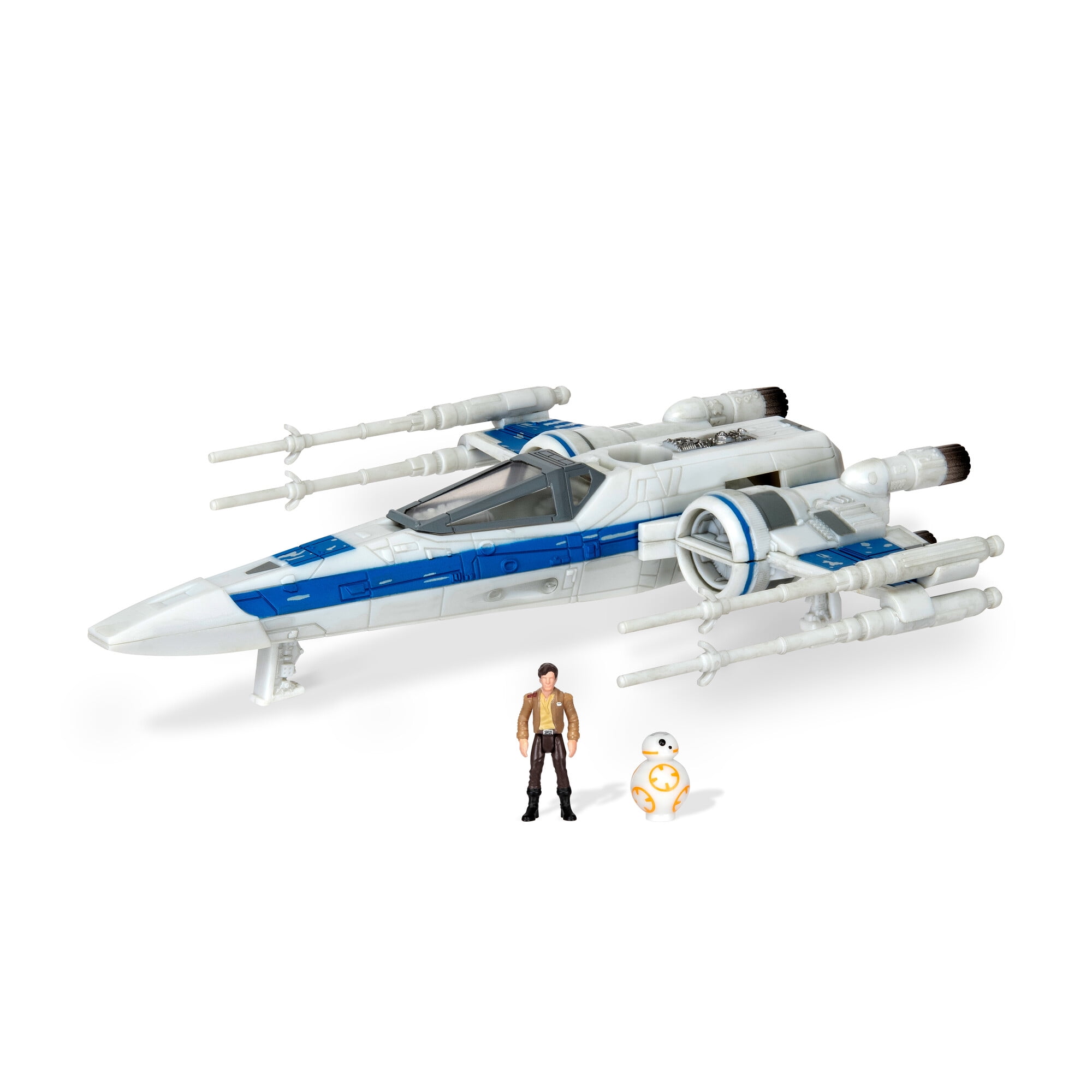 Star Wars Micro Galaxy Squadron Poe Dameron's T-70 X-Wing - 5 inch Chase Starfighter Class Vehicle with Accessories