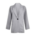 thumbnail image 5 of Sriper Women's Long Sleeve Blazer & Pants Set, Button Down Suit Jacket, 2025 Work Outfits, Business Casual Office Wear, Elegant Fall Matching Attire Bleiser Para Damas Modernos Gray S, 5 of 5