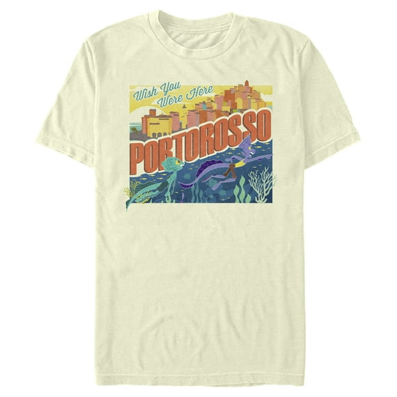 Men's Luca Portorosso Wish You Were Here  T-Shirt - Beige - Small