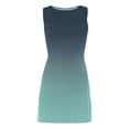 thumbnail image 5 of Women's Sleeveless Tank Ruched Casual Knee Length Bodycon Sundress Basic Fitted Dress, 5 of 5