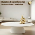 thumbnail image 3 of Golden Reading Women Statue, Modern Figurine for Home, Office, Shelf, Desk, and Bookshelf Display, 3 of 6