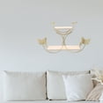 thumbnail image 2 of FRCOLOR 1pc Multi-purpose Rack Iron Decorative Shelf  Wall-mounted Rack (Golden), 2 of 8
