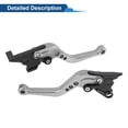 thumbnail image 7 of Unique Bargains Short Brake Clutch Levers for Aprilia ETV1000 02-07 Adjustable Motorcycle Handlebar Brake Lever T6 6061 Aluminum Alloy Silver Tone Handle Black End, 7 of 7