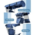 thumbnail image 3 of Camping Chair with Retractable Canopy Shade,Outdoor Chair with Canopy,Cup Holder,Side Pocket,Portable Folding Beach Chair with Sun Canopy for Lawn/Tailgates/Sports /Beach-Support 330 lbs, 3 of 8