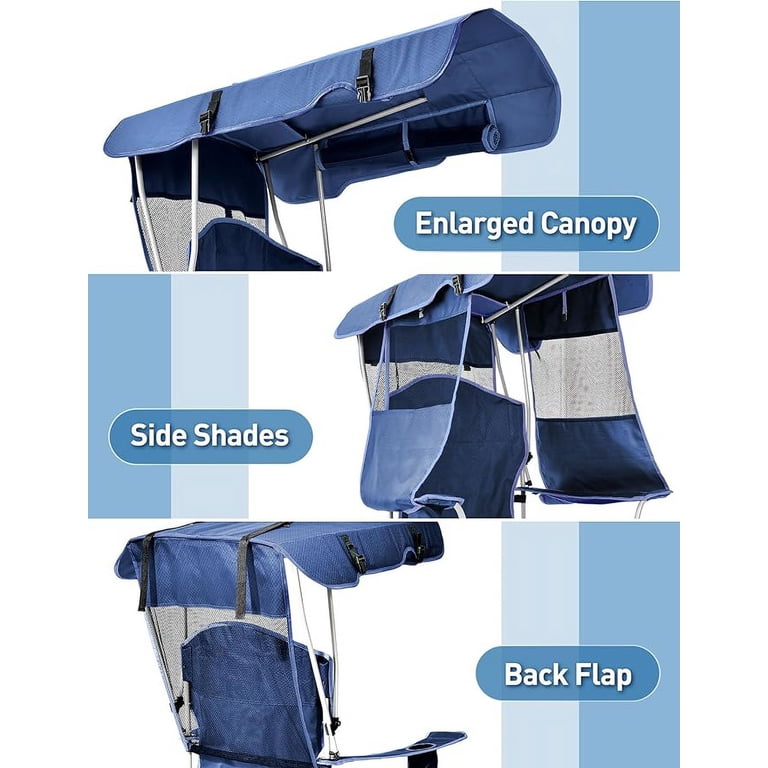 VicTsing Camping Chair with Retractable Canopy, 330 lb Capacity photo 2