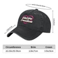 thumbnail image 3 of Vintage Cotton Washed Distressed Baseball Cap - Black Dad Hat with Pink Heart Design & Playful " ElasSou Smeabou " Text for Men & Women, 3 of 6