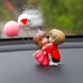 thumbnail image 1 of Decoración de pareja de coches Decoración de consola central de coche Espejo retrovisor de coche para niña, 1 of 1