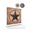 thumbnail image 2 of Western Texas Star Barn Canvas Wall Art, Rustic Brown Wood Grain Framed Wall Decor Modern Artwork Prints Painting for Living Room, Bedroom, Kitchen & Cafe Decor 8x8 Inch, 2 of 9