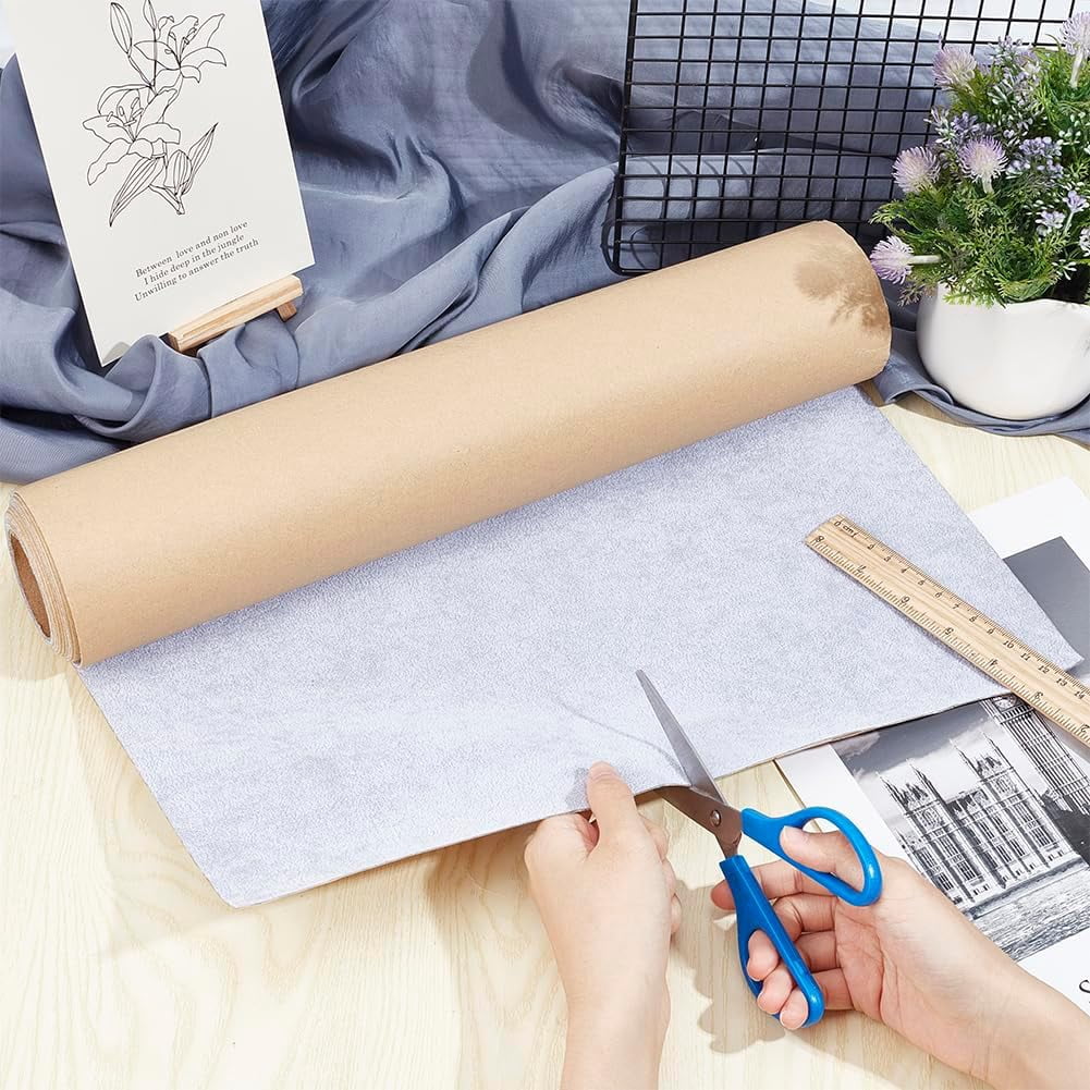 9.84x1.3Feet Self Adhesive Felt Fabric Light Grey Iced Velvet Flock Self Adhesive Velvet Flocking Liner for Jewelry Drawer Craft Fabric DIY Light Grey