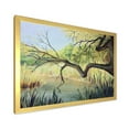 thumbnail image 2 of Designart 'The Lake of Silence From The Tree' Lake House Framed Art Print, 2 of 4