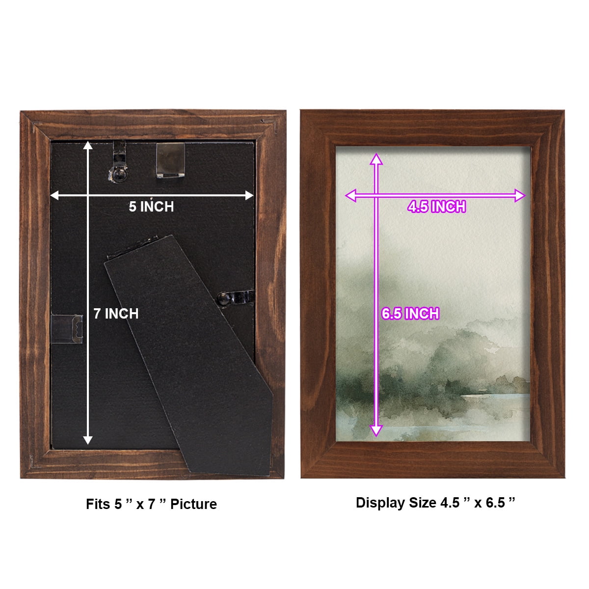 Heavy Fog I - Framed Print w/glass - Chestnut