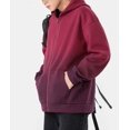 thumbnail image 4 of Trendy Mens Zip Up Hoodies Oversized Long Sleeve Hooded Sweatshirt Vintage Streetwear Hoodie, 4 of 6