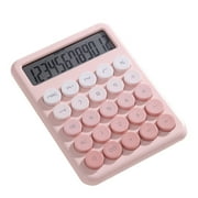 Desktop Calculator 12 Digit Large LCD Display Big Round Button Cute Gradient Colored Calculator Suitable