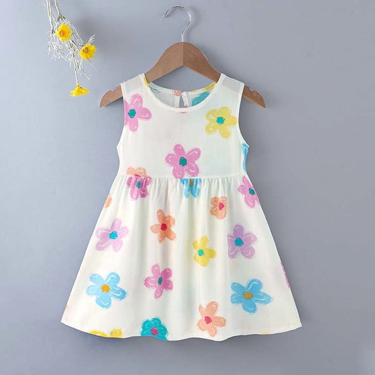 cotton princess play dresses Piuwrlz Girls Party Play Dresses Graphic Dress Cotton A-Line Princess  Skirts Multicolor Size 10 Years