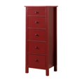 thumbnail image 4 of Furniture of America Commode Transitionnelle en Bois 5 Tiroirs Rouge, 4 of 4