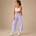thumbnail image 3 of Carlikeit Women's Wide Leg Track Pants 2026 Lightweight Baggy Y2K Pants with Contrast Stripes Drawstring Elastic Waist Casual Parachute Trousers, 3 of 7