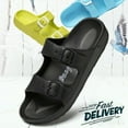 thumbnail image 2 of Women's Double Buckle Sandals Adjustable Slide EVA Rubber Strap Waterproof, 2 of 5