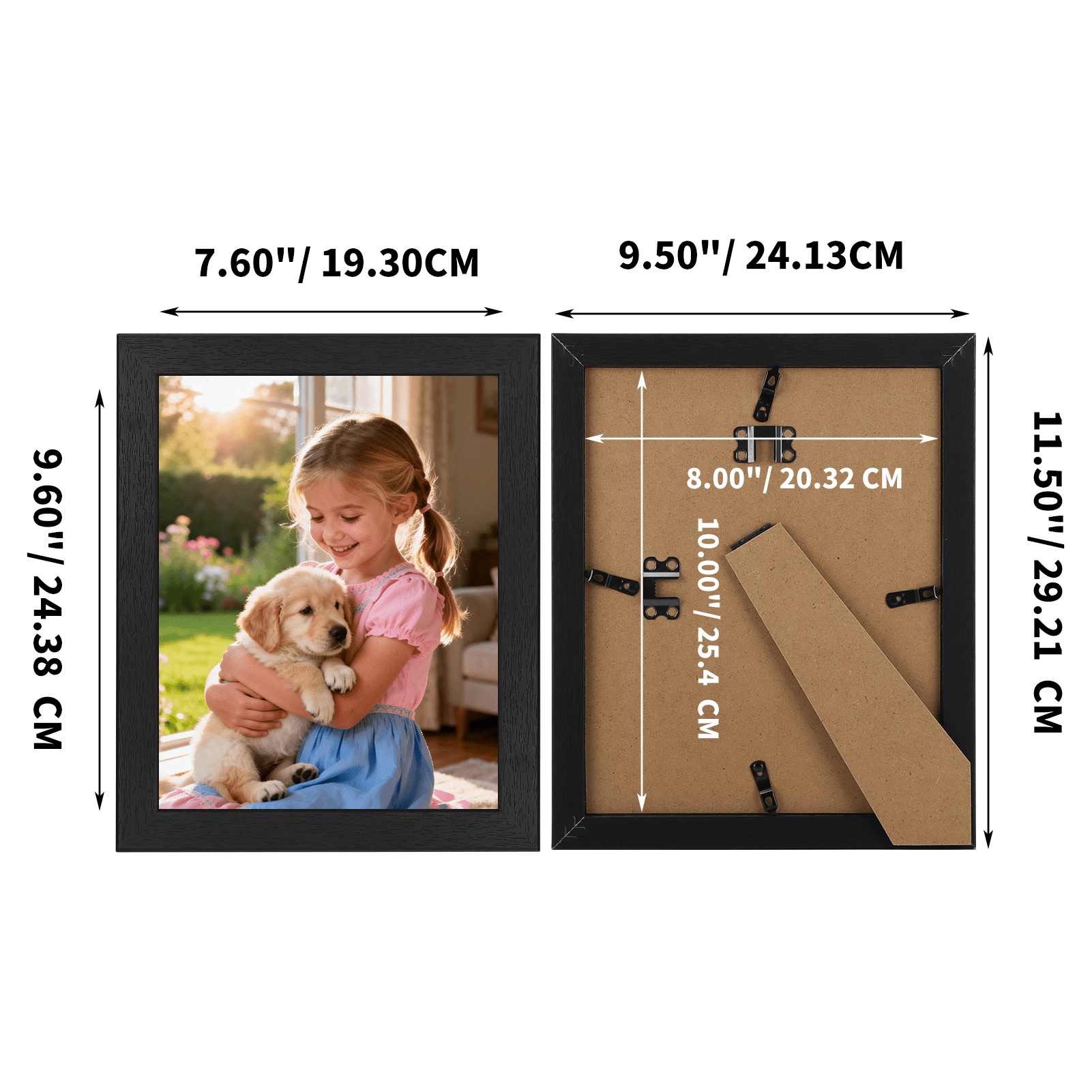 7 Pack 8x10 Picture Frames for Wall Mount and Tabletop Display