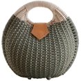 thumbnail image 1 of Bolso de mimbre Bolso de almacenamiento con forma de concha de paja de moda para mujer Mujer Dama (. Afortunado Sencillez, 1 of 5