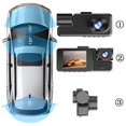 thumbnail image 4 of 3 in 1 Dual Lens HD 1080P Car DVR Dash Cam with Video Recorder,120View Car Dashcam System,Infrared Night Vision,24H Loop Recording, 4 of 8