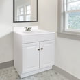 thumbnail image 3 of Design House 590877 Wyndham 2-Door Bathroom Vanity with Cultured Marble 4" Centerset Camilla Vanity Top, Unassembled, 31x22, White, 3 of 19