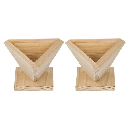 

HOMEMAXS 2Pcs Wooden Rice Ball Molds Zongzi Moulds Rice-pudding Molds (Wood Color)
