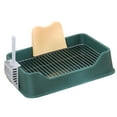 Pet Dog Toilet Puppy Training Tray Puppy Potty Tray with Baffle Spoon