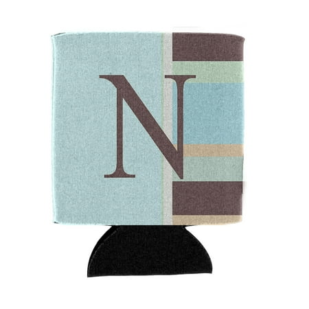 

Carolines Treasures CJ1003-NCC Letter N Initial Monogram - Blue Stripes Can or Bottle Hugger Can Hugger multicolor