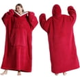 thumbnail image 2 of Joqmia Women's Oversized Wearable Blanket Hoodie - Fluffy Sherpa Plush Hooded Sweatshirt, Warm Cozy Lounge Wear for Home, Ideal Gift for Mom, Adults, Christmas, 2 of 8