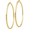 thumbnail image 3 of 14K Yellow Gold Hoop Earrings (70 X 2.25) Made In Peru tf551, 3 of 6