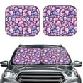 thumbnail image 2 of Saiise cartoon rainbow Skull for Foldable Car Sun Shades (2-Pack) Offer Sun Protection with an Easy-fold Design for Convenient Windshield Shading-Medium, 2 of 6