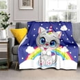 thumbnail image 2 of Manta kawaii de dibujos animados para niños, ropa de cama de viaje, sofá, sofá, cama, regalo de cumpleaños, 2 of 4