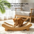 thumbnail image 3 of Indoor Cat Scratcher Bed, Wooden Sisal Cat Furniture Cat Hammock for Scratching Pad and Lounge, 3 of 11