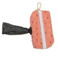 thumbnail image 3 of Zipper Poop Bag Holder, Poop Bag Dispenser PU Practical  For Outdoor For Dogs Orange, 3 of 8