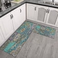 thumbnail image 3 of Boho Vintage Pattern Kitchen Rugs and Mats Sets Of 2,Kitchen Decoration Rugs,Rubber Backing Non-Slip Floor Mat for Sink Washable Waterproof Laundry Room Runner Rugs, 3 of 7