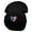 Black, variant on Mardi Heart Embroidered 12 Inch Long Knitted Beanie - Black OSFM